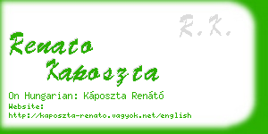 renato kaposzta business card